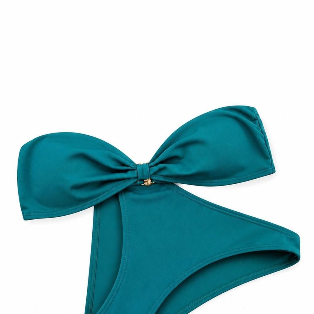 Teal two piece swimsuit #swimwear #summer
